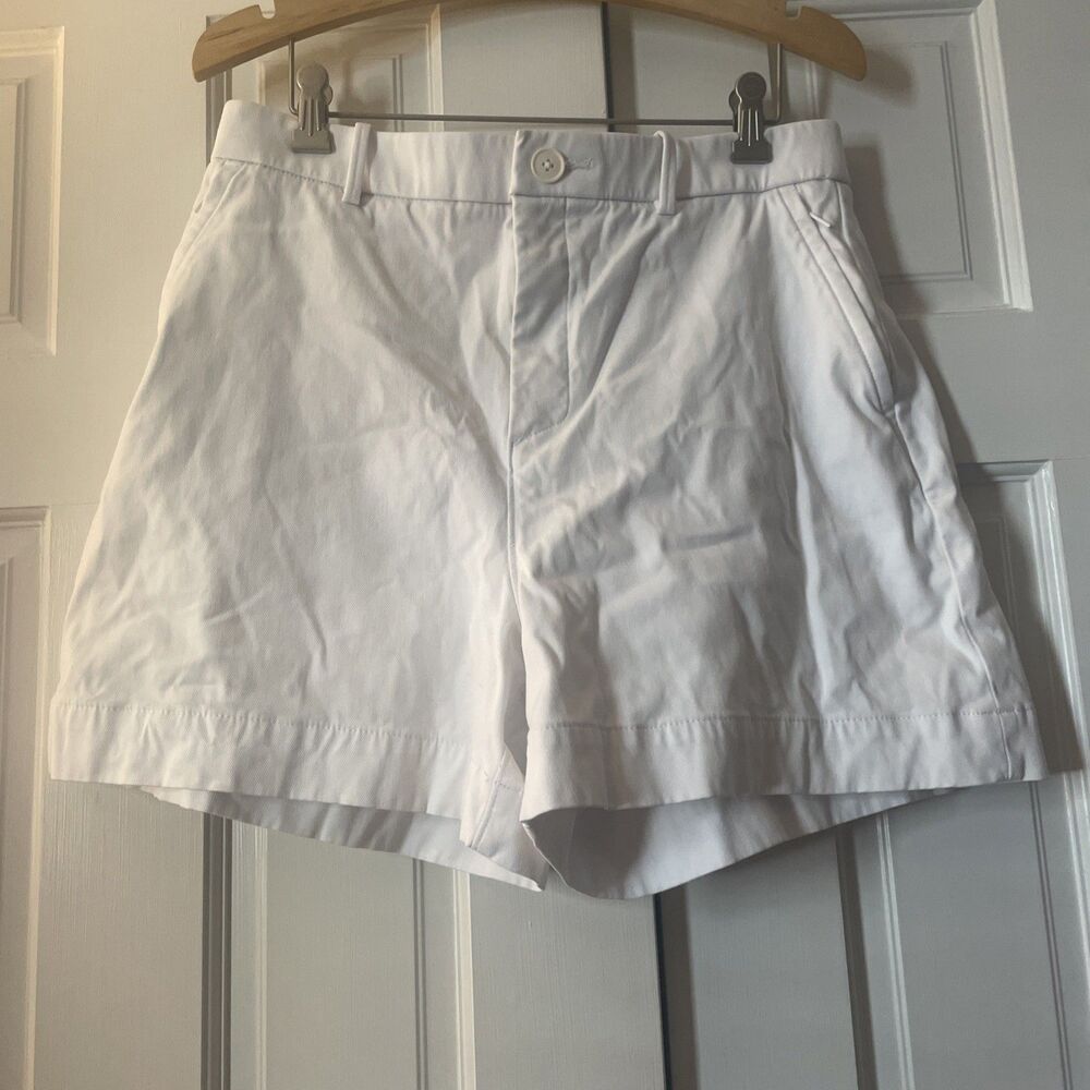 SPANX On-The-Go Stretch Twill Shorts White Size Large